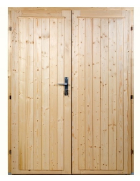 Doppeltür Vollholz, Größe 1,425 x 1,955 m