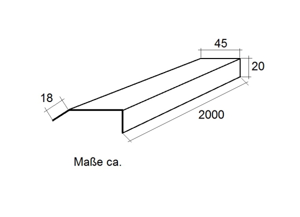 Dachblenden-Abdeckprofil Typ 45 - Set 5