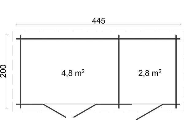 Grundriss Gartenhaus Gloria F 28.