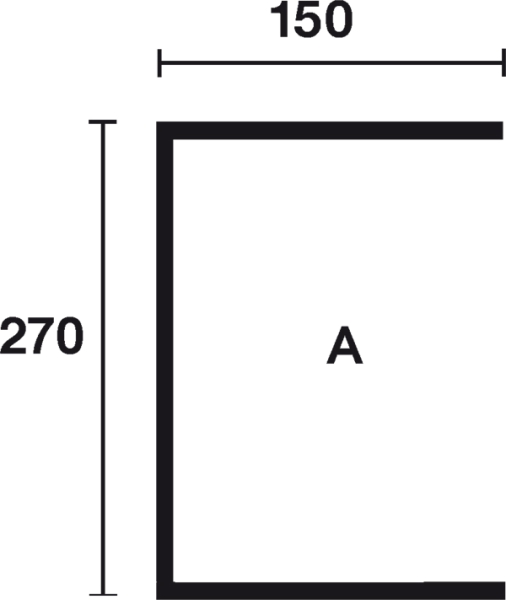 Grundriss Schleppdach A von Wolff Finnhaus in der Größe 1,50 x 1,70 m.