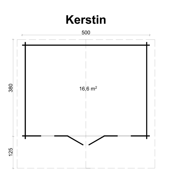 Grundriss Gartenhaus Kerstin von Tene Kaubandus.