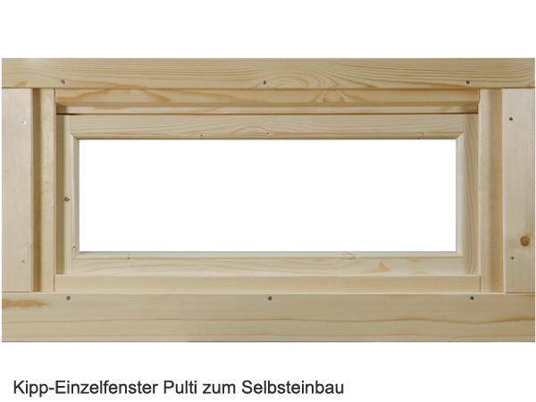 Kipp-Einzelfenster Pulti in der Größe 0,925 x 0,450 m auch zum nachträglichen Einbau.