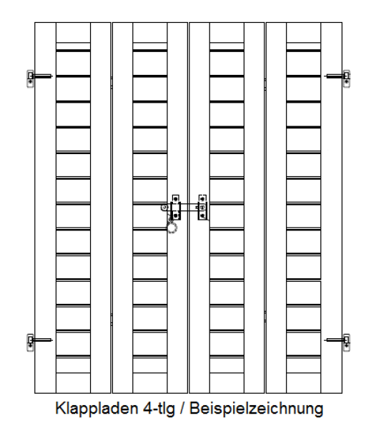 Fensterladen Palmako 28/34 mm