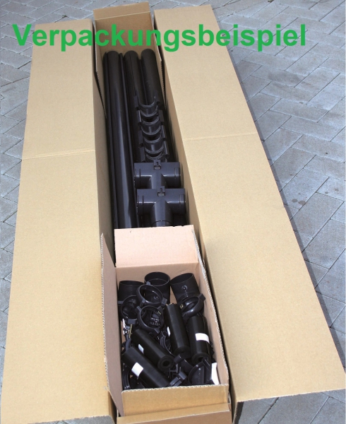 Dachrinne Pultdach-Set 60m² bis 6,00m