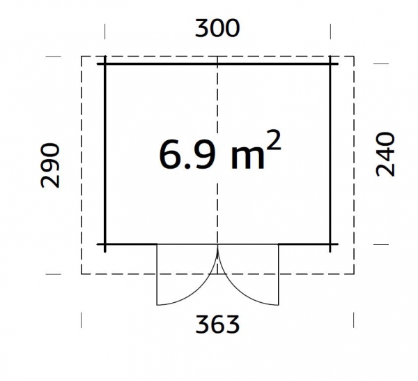 Gartenhaus Vivian 6,9m²