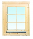 Gartenhaus Einzelfenster mit Isolierverglasung zum Selbsteinbau in der Größe 76,5 x 99 cm.