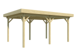 Carport Tenerife 18,6m² mit Leimholzpfosten 12 x 12 cm.